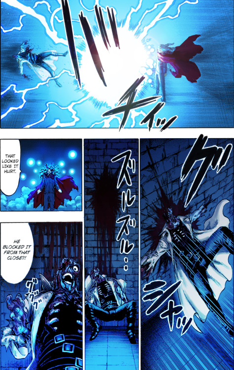  I’ve been coloring One Punch Man panels in my free time. Here’s the Homeless Emperor vs Zombieman f