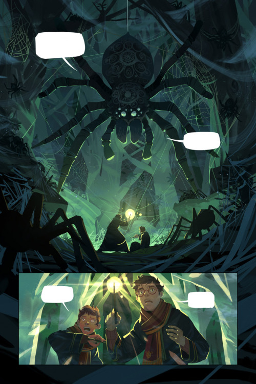 alicexz:nesskain:Gathering all the Harry Potter’s Fanart. 1 comic page per volume, it was fun doing 