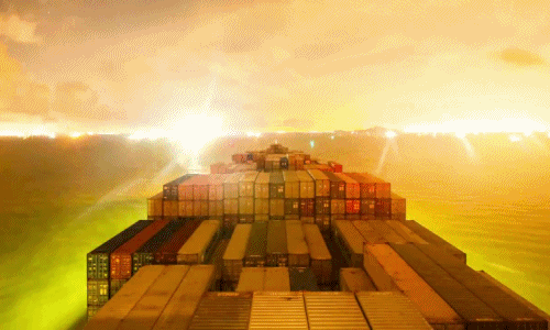 Container ship time-lapseVideo