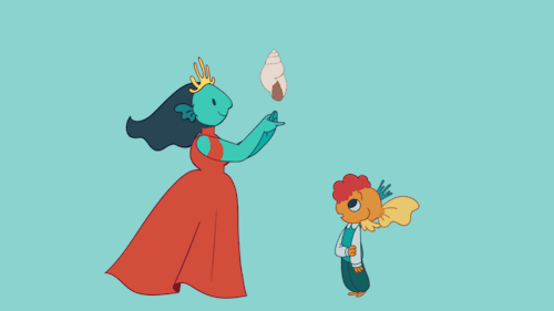 Made a sea queen and prince animation to get myself back in the swing of things!Spent about 3 days o