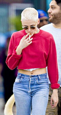 plaids: Kristen Stewart out and about in