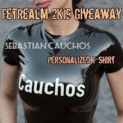 fetrealm:  We’ve teamed up with a #latexfashion legend for our biggest giveaway of 2019. @fetrealmnyc is giving away a personalized latex t-shirt from none other than @sebastiancauchos. #mindblown  Want to win, here’s what you do… 1. Follow @fetrealmnyc