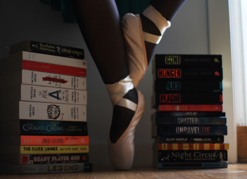 mariethelibrarian:  September book photo challenge Day 5: Bookstack I decided to make two bookstacks