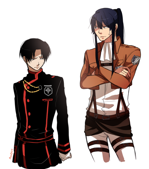 poopyuu: Shingeki no Kyojin and D.Gray-man uniform change!