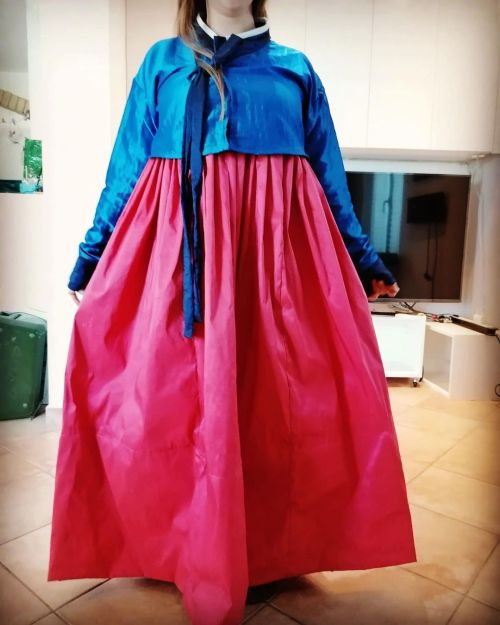 Sew a Korean hanbok for your sister’s birthday, I said&hellip; it will be easy, I said&hellip; #hanb