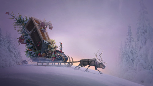 Visual development for Disney/Pixar’s short Olaf’s Frozen Adventure (x)