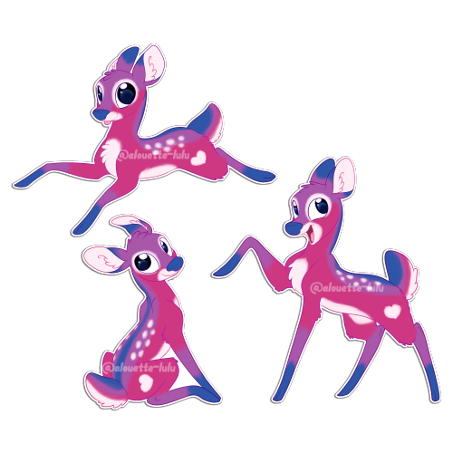 alouette-lulu: LGBT Deer stickers available in my shop !