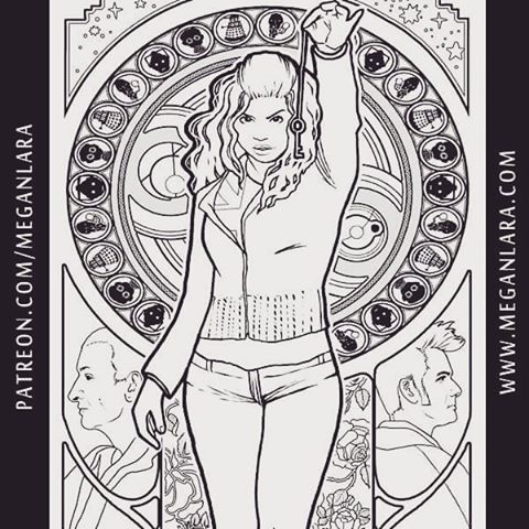 New colouring page on patreon (url in bio or copy and past this one: www.patreon.com/meganlara)! Bad