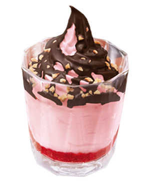 honeyrolls:Strawberry Choc Sundae / Strawberry Cone