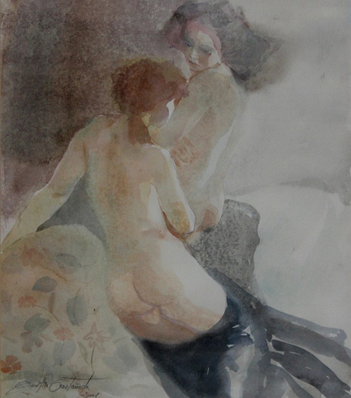 Emilia Castañeda  -  Desnudos femeninosSpanish, b. 1943Watercolour on paper