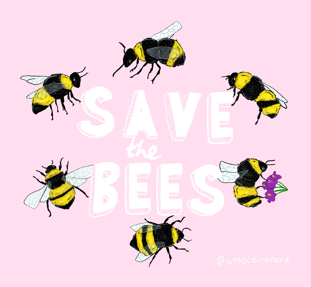 smolbirbnerd:  do your thing and save the bees 🐝 