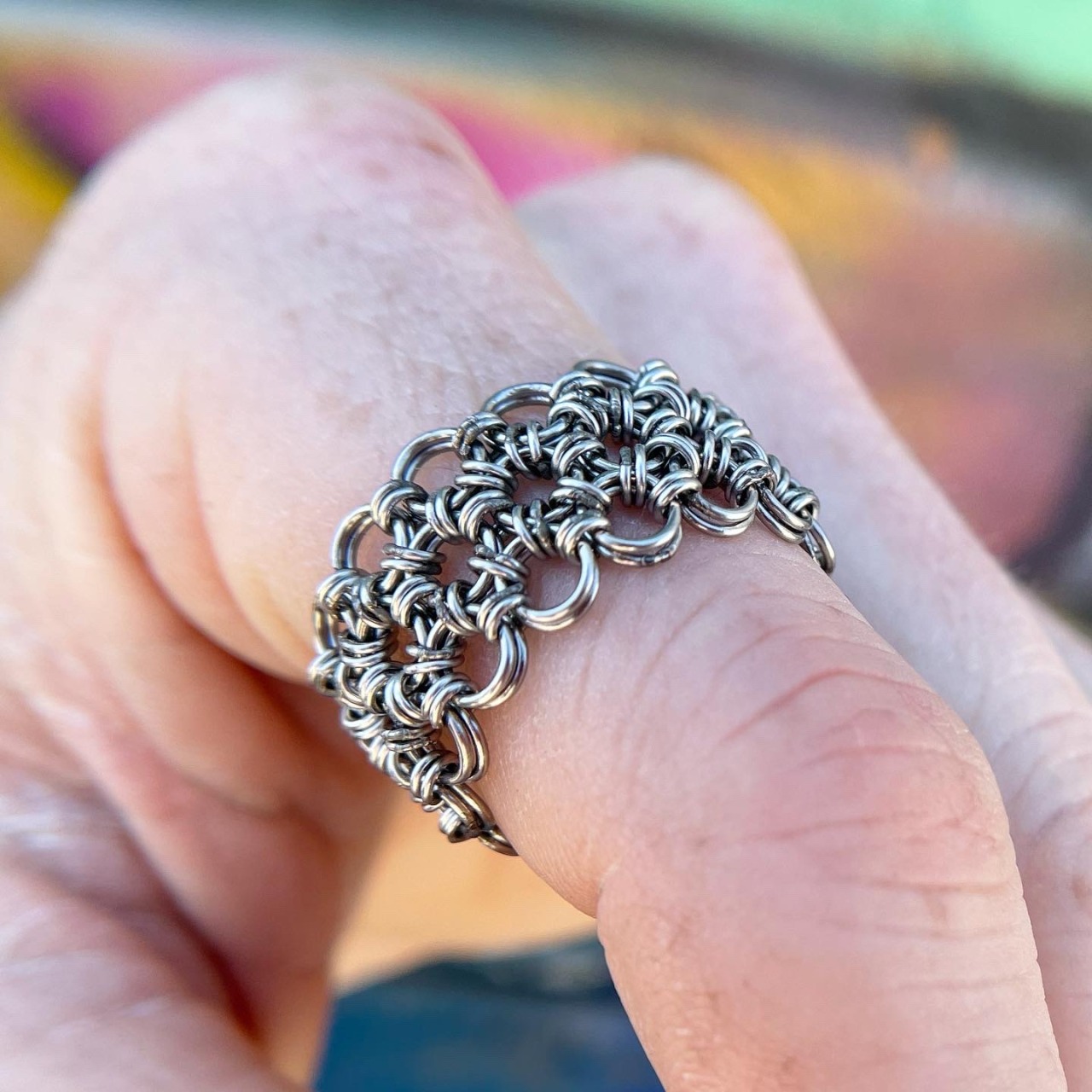 Chainmaille By Bim — I made this super tiny micro-maille ring from 24