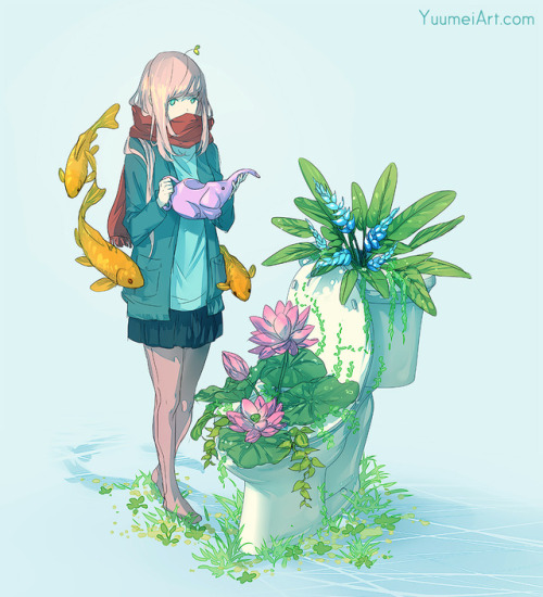 yuumei-art:   Has putting plants everywhere gone too far? Or not far enough?  HD Files and Video Pro