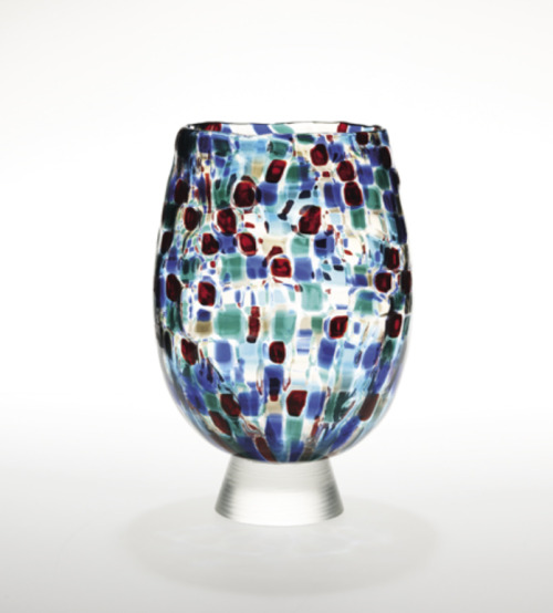 Alessandro Mendini, murrine glass vase, 1987-1988. Produced by Venini.