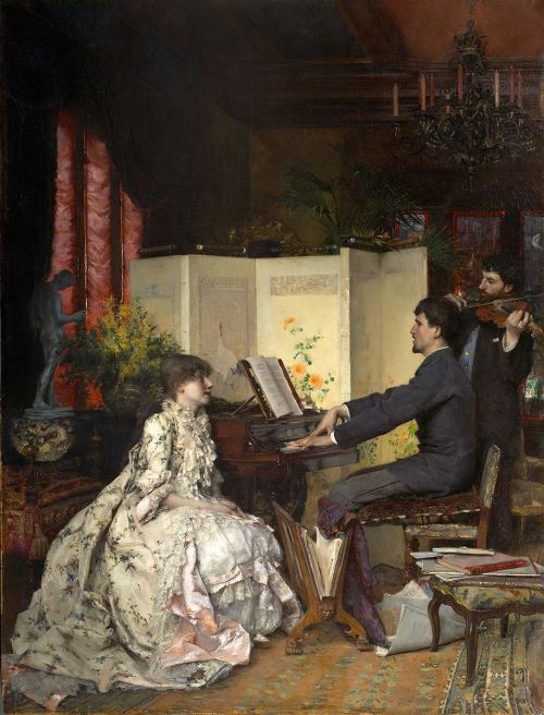books0977:Petit Concert (1883). Pascal Dagnan-Bouveret (French,1852-1929). Oil on canvas.Dagnan-Bouv