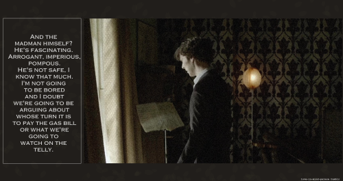 love-in-mind-palace:A Study in Pink, S1E1 BBC Sherlock.My new flatmate- The personal blog of Dr. Joh