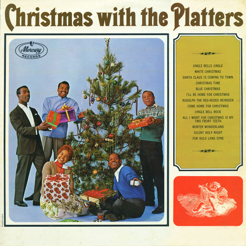Vintage Christmas record album covers.