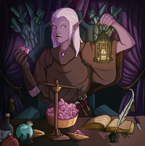 agent-underdark:Secret Satan gift art exchange for @bluedoesart Drow Alchemist - Dilriia Ehvenell Th