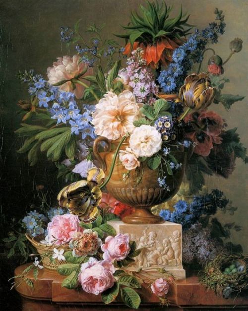 amislouisxvi:Wonderfully detailed floral paintings from the time period of Louis XVI