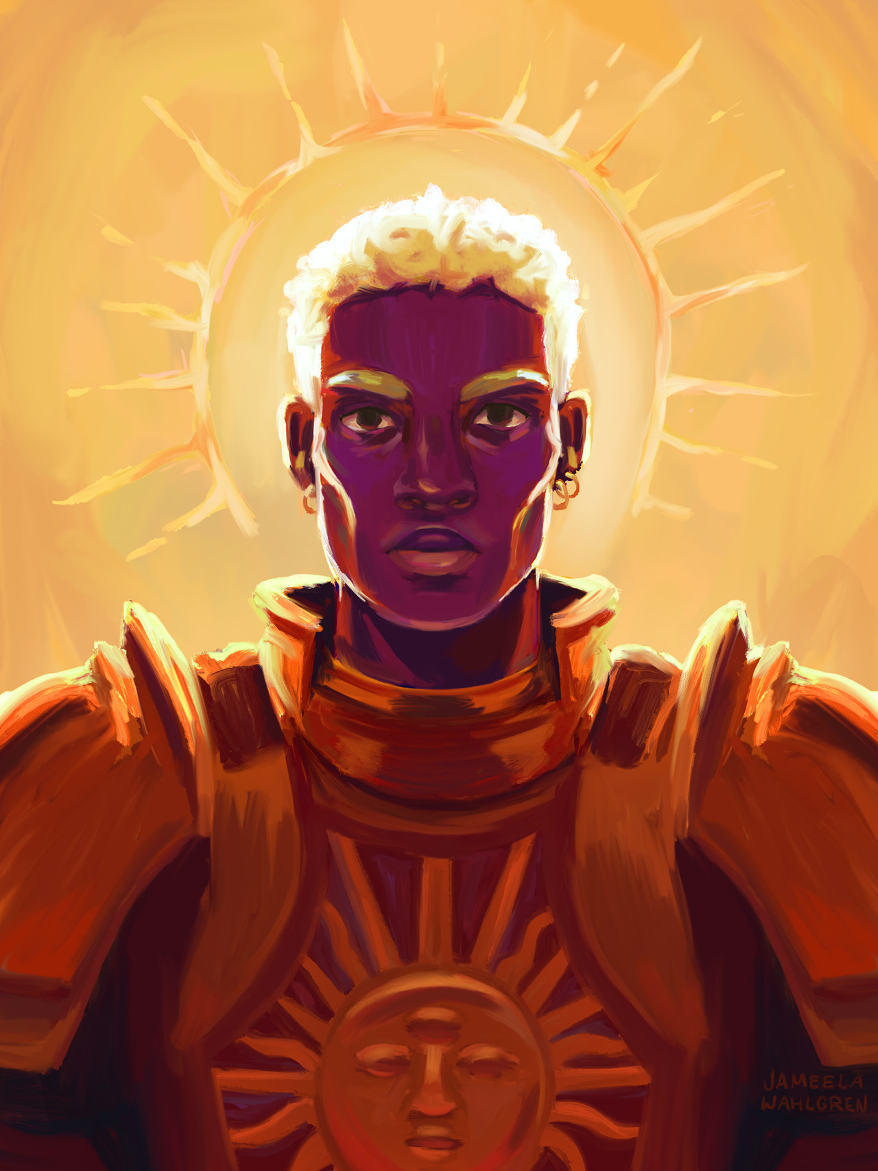 jameelaillustration:
“I’m really rusty on realism but I’ve been reading NK Jemisin’s Inheritance Trilogy and I just HAD to paint Bright Itempas (the way I think Oree might)
”