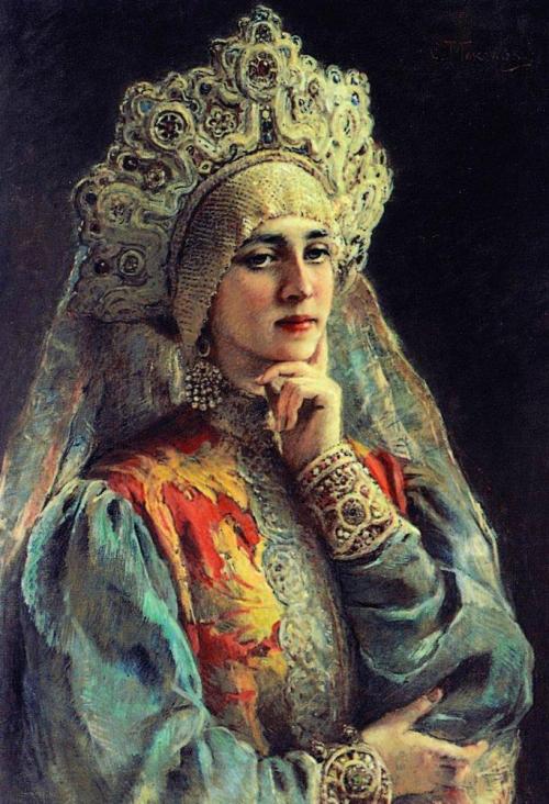 artist-kmakovsky:Russian Beauty, 1900, Konstantin Makovskyhttps://www.wikiart.org/en/konstantin-mako