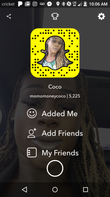 cocogoup1:  Add me on snap chat  Momomoneycoco