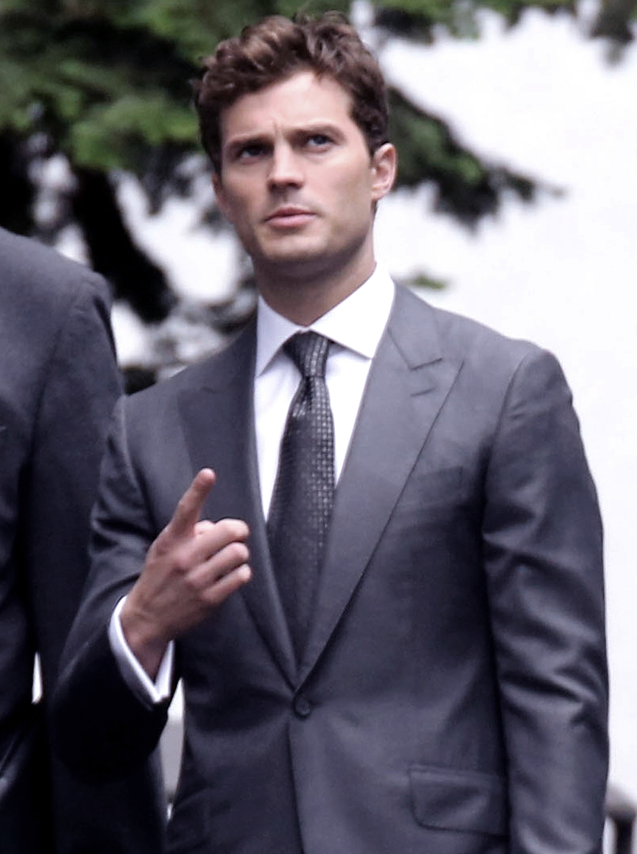 Jamie Dornan on set of Fifty Shades of Grey in...