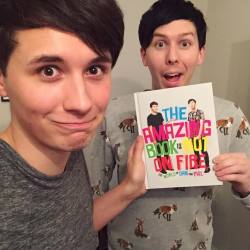 danisnotonfire:  we got the first physical copy of our book! IT’S REAL WE’RE SO EXCITED #TABINOF danandphilbook.com