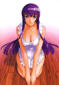 busujima saeko cleavage erect nipples highschool