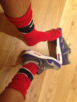 rugbysocklad:  My new Air Max and footy socks