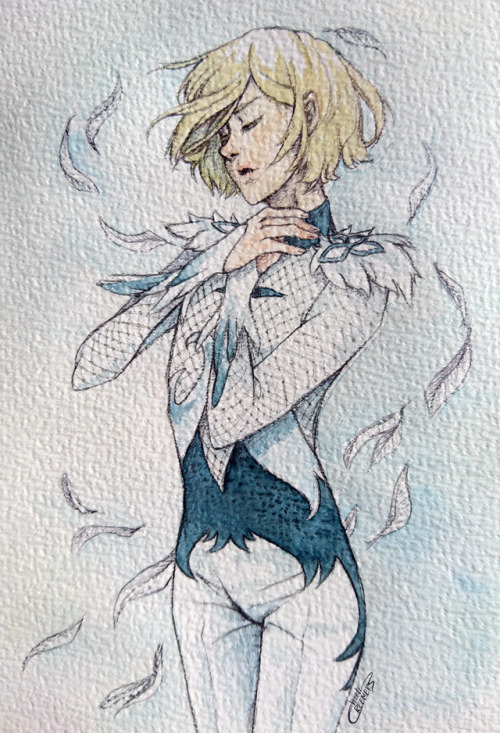donsveertje:Inktober day 17 | ‘Graceful’  On Love: AgapeBoth the concept of Agape and Yurio’s routine are incredibly graceful to me.  