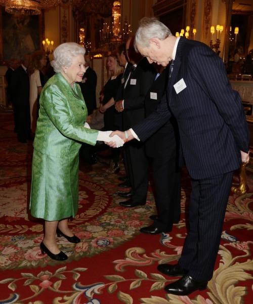 Queen Elizabeth II accompanied by Prince Philip, Duke of Edinburgh hosted the Winston Churchill Memo