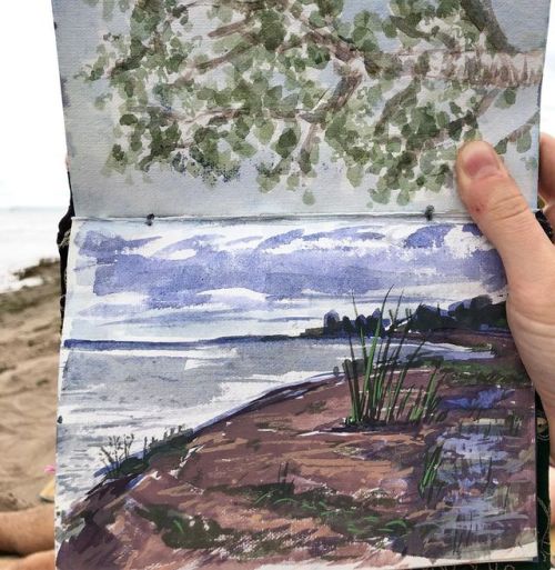 Snuck away from the city for a mini beach vacation! . . . #painting #pleinair #canada #landscape #go