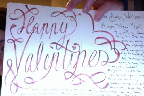 A quick Valentines card I did last year. I should do it again.