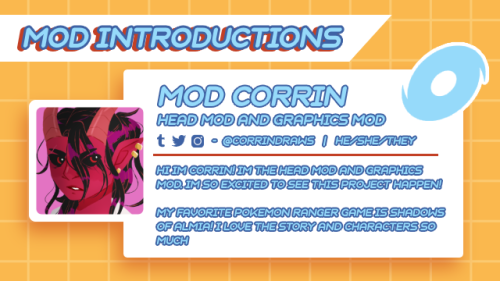 ✨ MOD INTRODUCTIONS: Mod Corrin ✨Role: Head Mod and Graphics ModPronouns: He/She/TheySocials: T