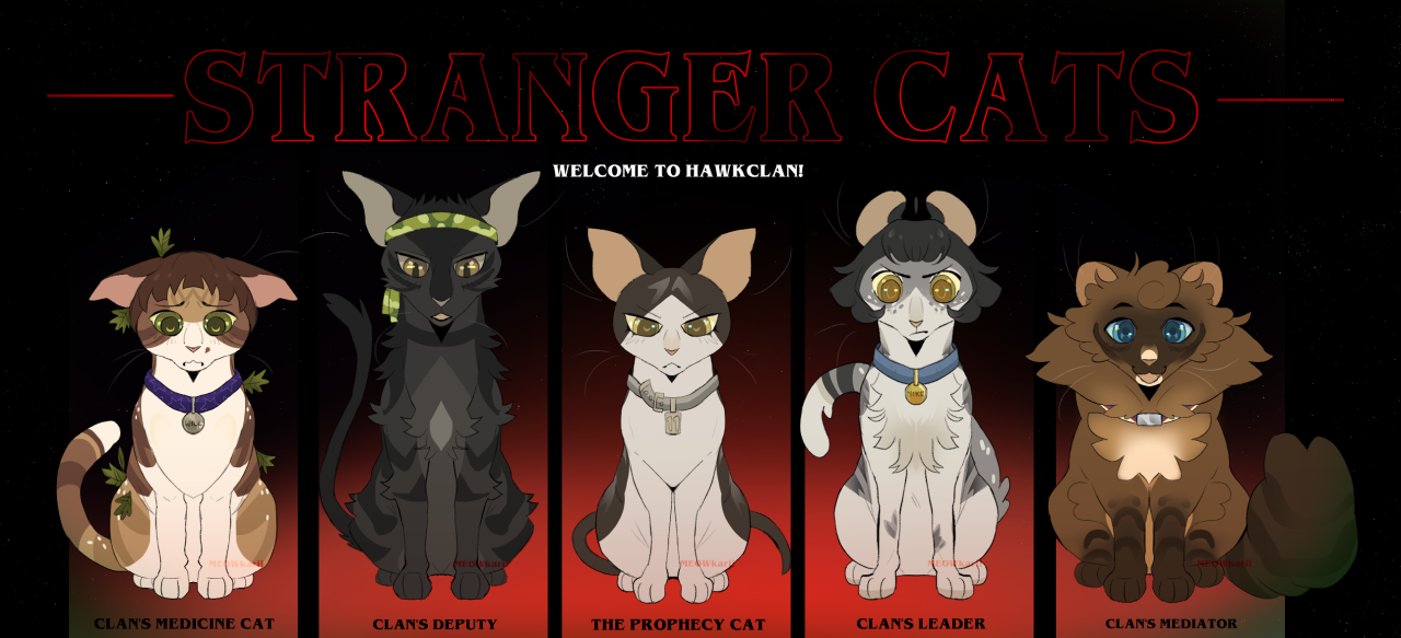 My SkyClan Leader, Deputy, and Medicine Cat. Credit to felidaze on