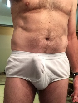 briefs6335: Daddy’s got a boner this morning  Great photos.  A progression of the different stages of your amazing COCK leading up to an amazing HardOn photo. Love your cock