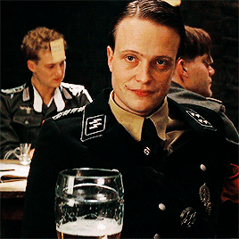 The British officer blew his German act and the Gestapo Major saw it.Inglourious Basterds (2009) Dir