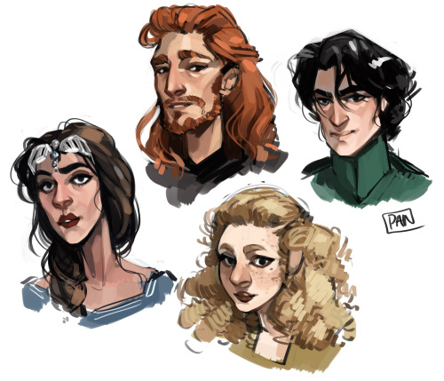 artofpan: Hogwarts founders requested by @slythourin :) 