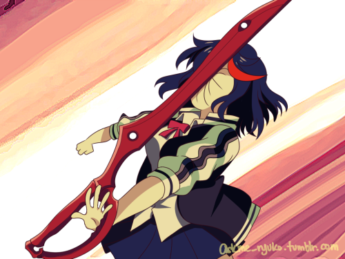 askme-ryuko:  Ryuko: I’ll never gonna spin that blade~ ♪♫ NEXT QUESTION! 