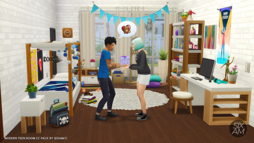  Modern Teen Room CC Pack Hello everyone! A few months ago I made a poll about future custom content