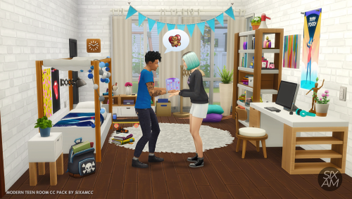 Modern Teen Room CC Pack Hello everyone! A few months ago I made a poll about future custom content 