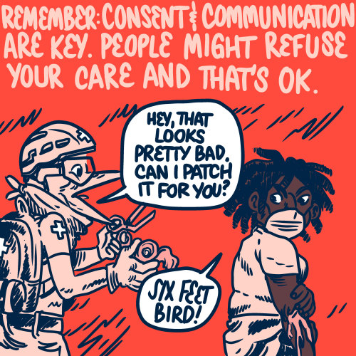 First in a series of comics about Street Medics. Feel free to share and add these to your resources,