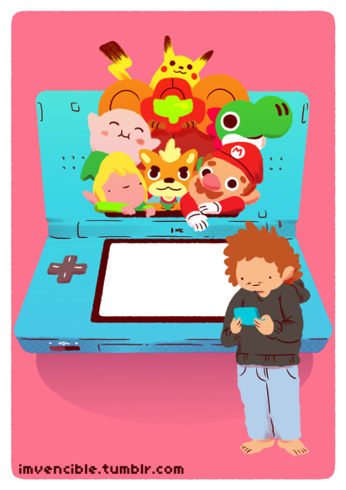 tinycartridge:   Raised by Nintendo handhelds. This is what we’re about. Credit to illustrator/comic maker Afonso Ferreira for capturing the portable gamer’s life growing up (and Mario’s increasing annoyance as the years go by).  BUY Nintendo 3DS