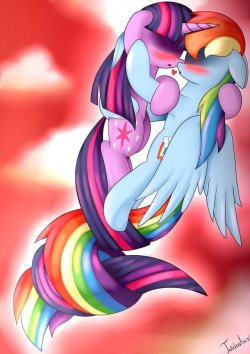 twidashlove: “{Like fly! (In to} the end.){My magic, my heart, my(Rainbow Dash}you don’t have to hide your feelings from me).”    Intimate Anniversary by Twidasher   &lt;3
