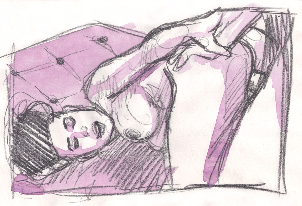 nakedggirl:  Practicing speed-porn-sketches with Christy Mack as a reference. (pt1)