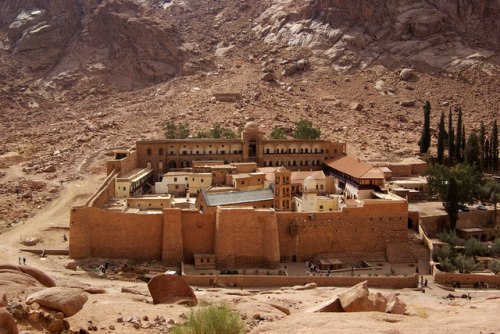 historical-nonfiction:St. Catherine’s Monastery, at the foot of Mount Sinai in Egypt, is one of the 