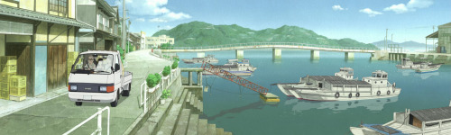 anime-backgrounds:  A Letter to Momo. Directed by Hiroyuki Okiura. Created by Production I.G.