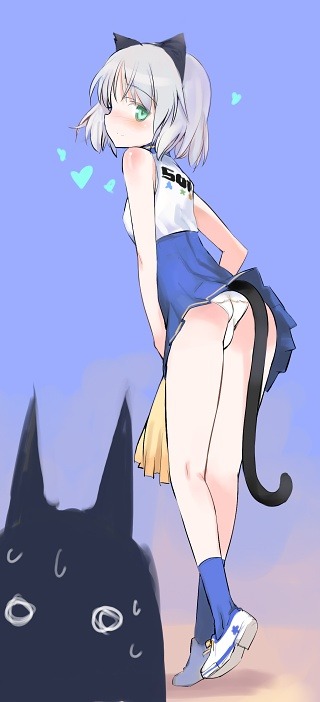 direnstat:  1girl alternate costume animal ears ass cat ears cat tail cheerleader