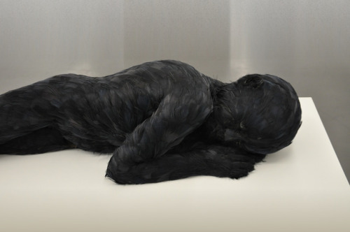 Lucy Glendinning (British, b. 1964, Somerset, England) - 1,2: Feather Child 2, 2010-2012  3,4,5: Fea